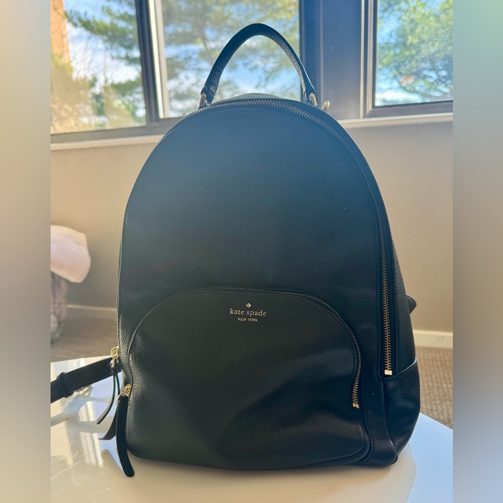Kate Spade Black Leather Backpack